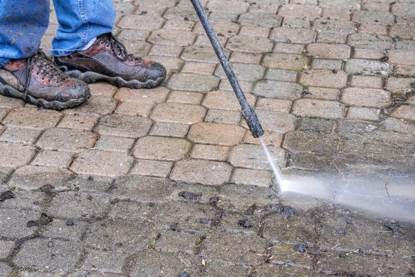 Stone Patio Cleaning in Easley